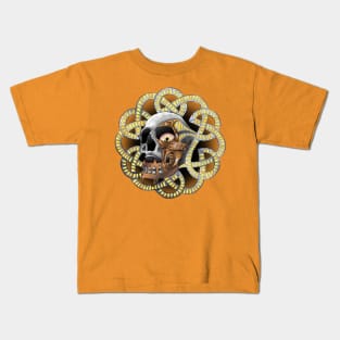 Bio-Mechanical Skull Knot Kids T-Shirt